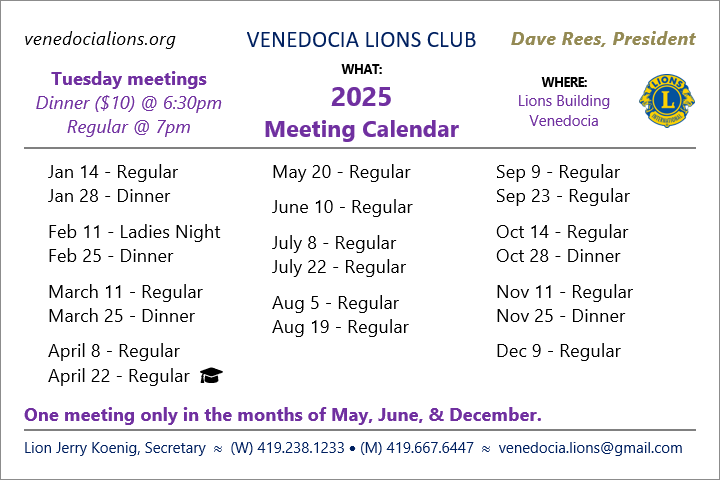 Meeting Schedule